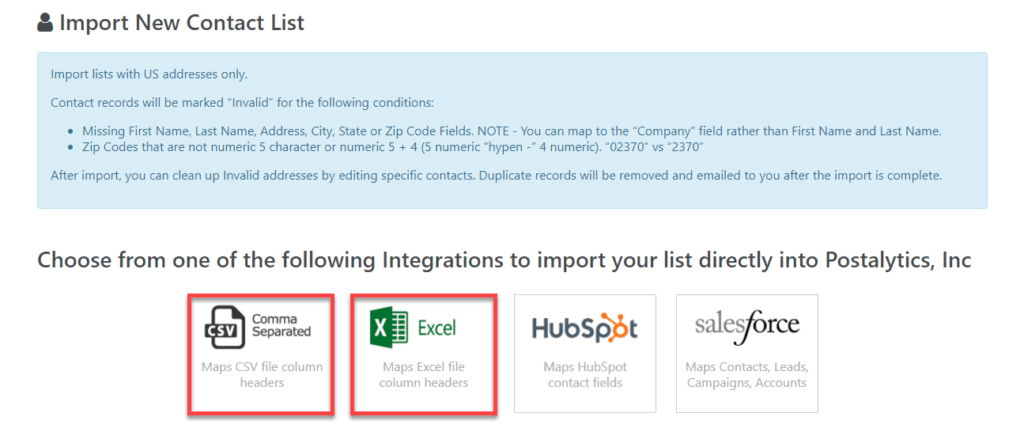 File List Import Excel CSV