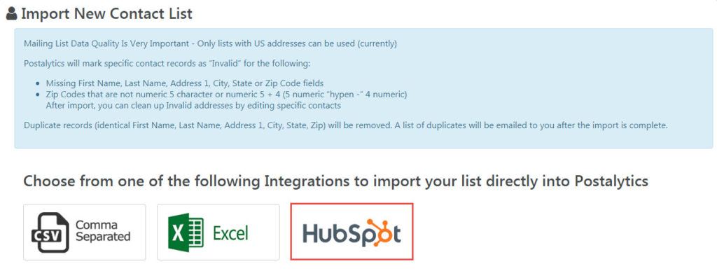New List HubSpot