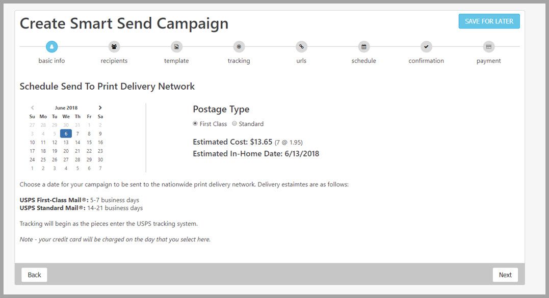 Smart Send Pricing With Estimated In Home Date