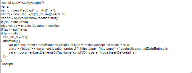 tracking code for direct mail