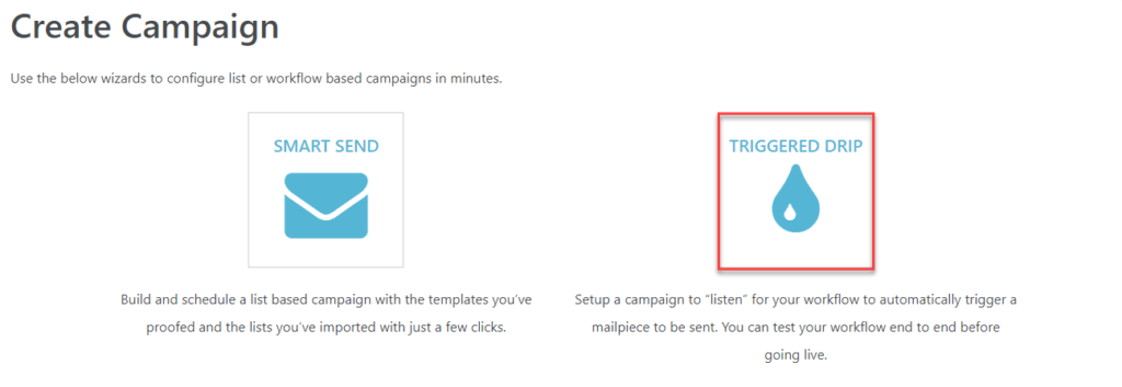 Triggered Drip Create Campaign Image