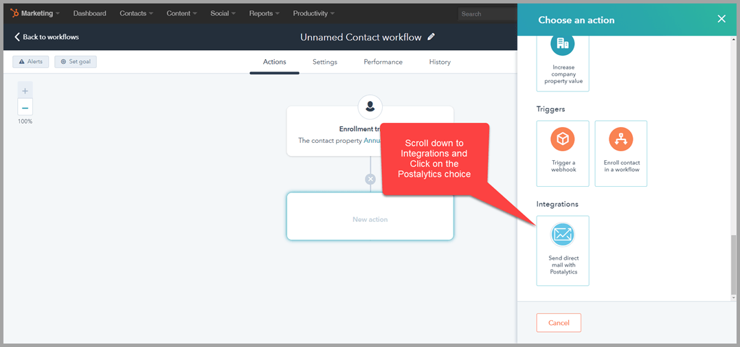 postalytics workflow extenstion icon