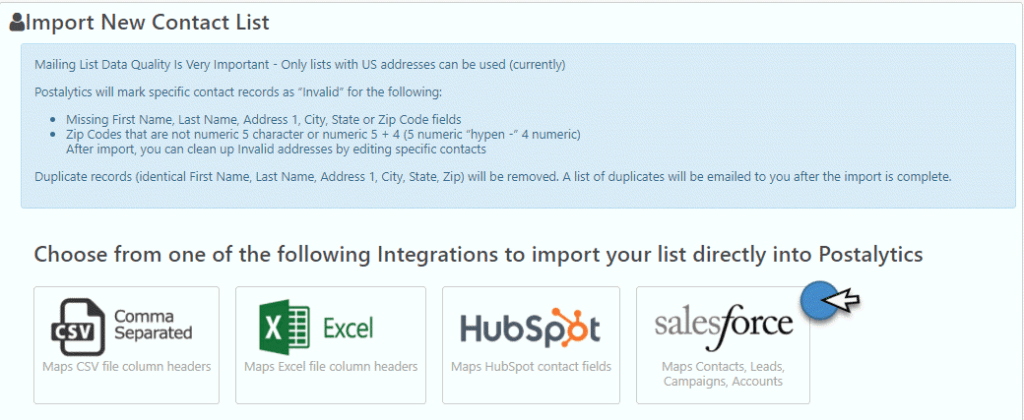Import Lists Salesforce