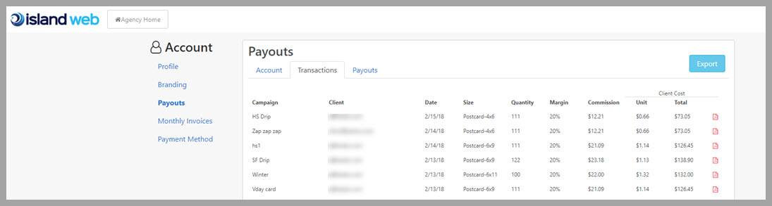 Agency Edition Getting Started - Transaction Tab