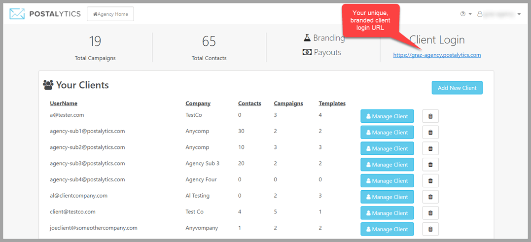 multiple client accounts with client login