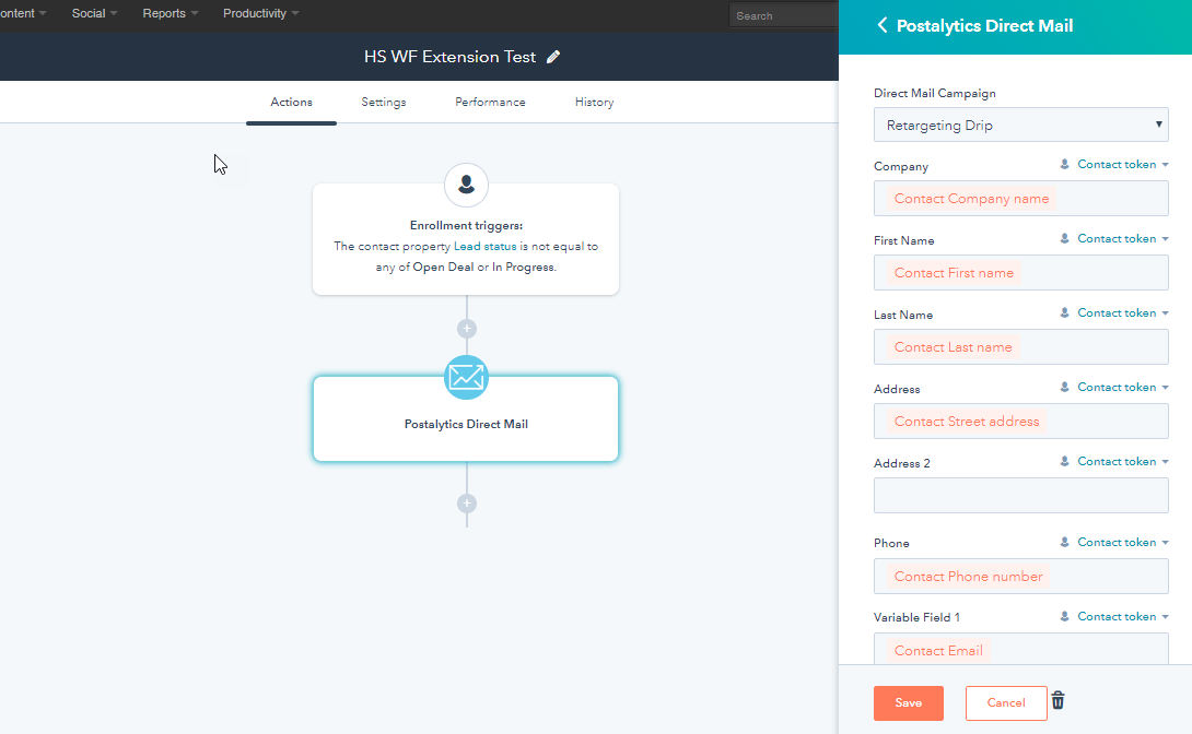 HubSpot Workflow Extensions - Mapping