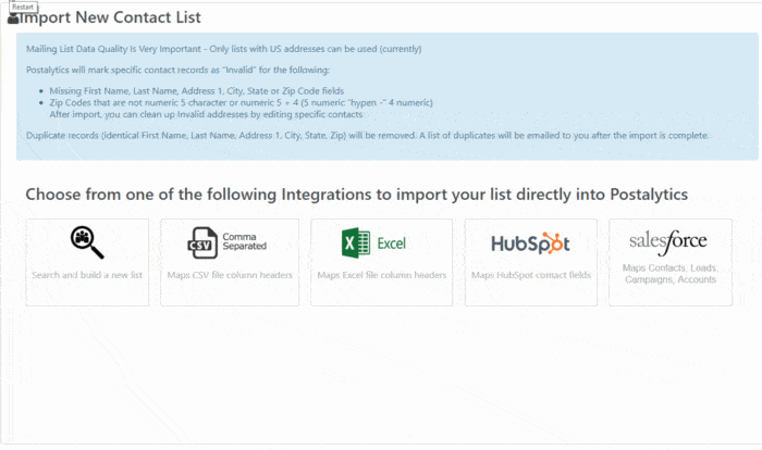 direct mailing list - list selection software