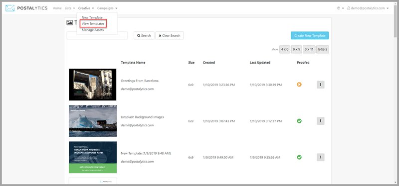 Copy a Template - View Templates