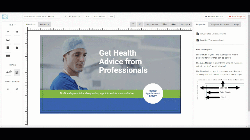 Postalytics Editor With pURLs