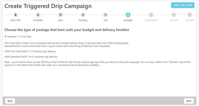 standard class triggered drip campaigns are now in the campaign wizard