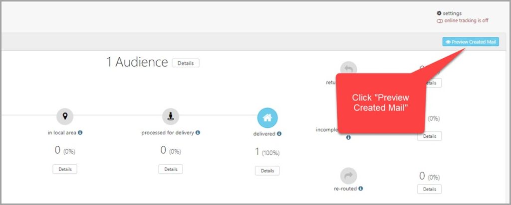 preview mail button