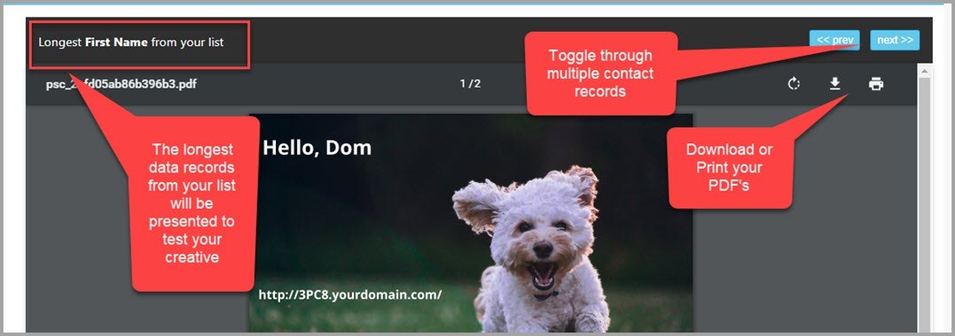 toggle through multiple data records