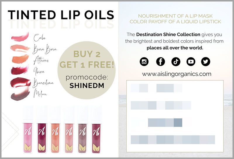 direct mail promo code example