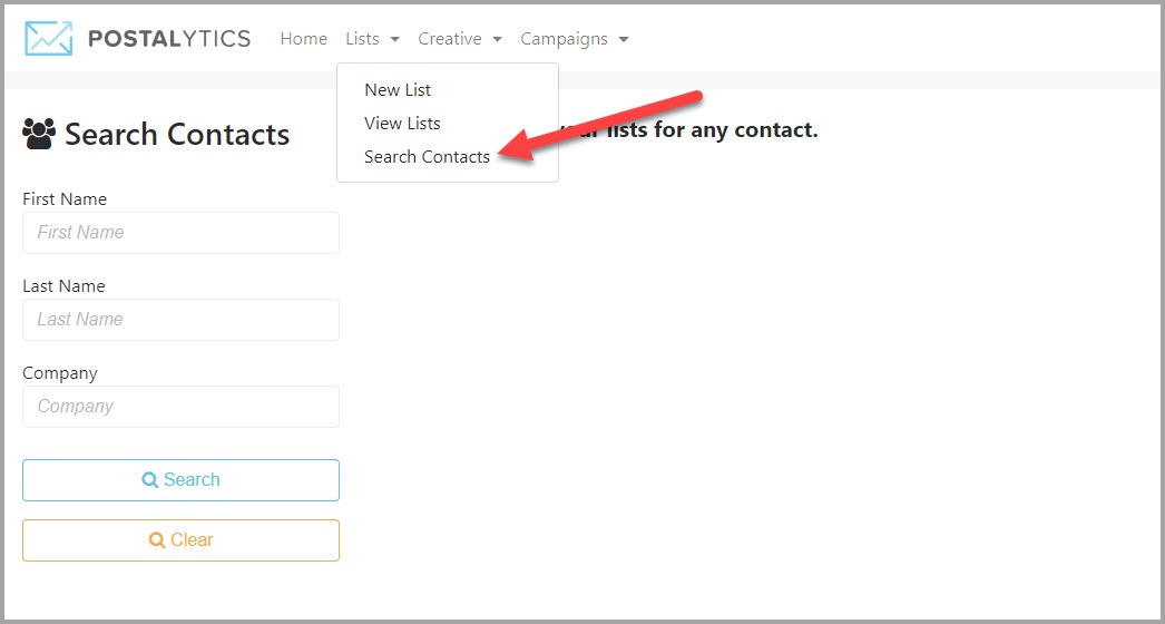 Search For Contacts Across Mailing Lists