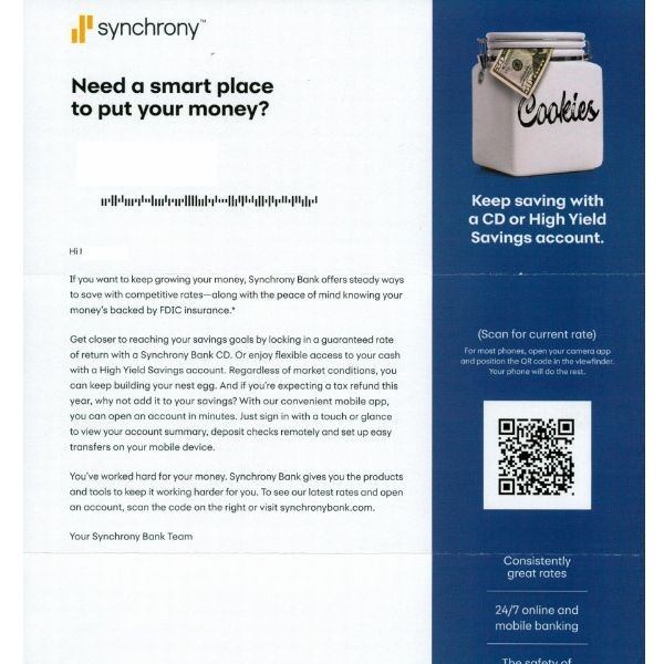 interest rate mailer