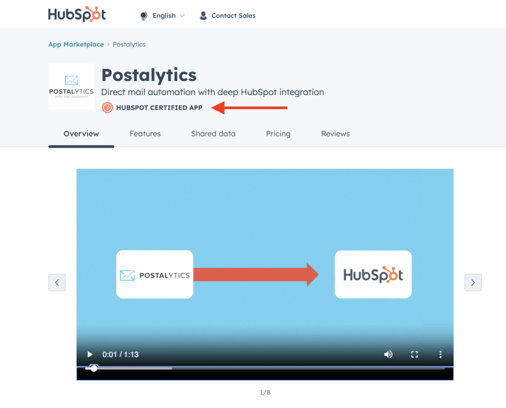 Postalytics HubSpot partner
