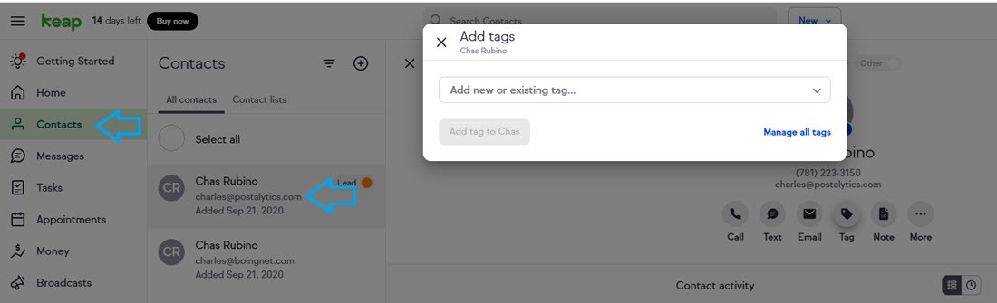 Add tags - Zapier Infusionsoft Direct Mail Integration