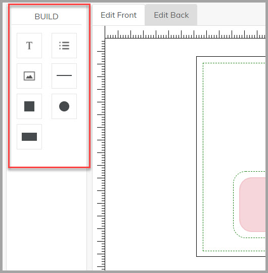 custom envelope build panel - Postalytics