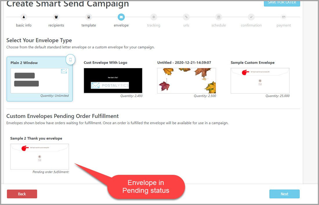 Custom Envelope Pending Status Campaign Wizard