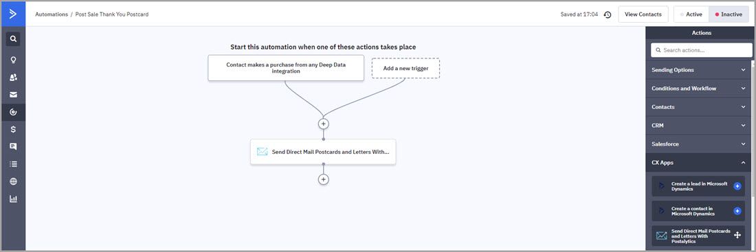 ActiveCampaign Automation Postalytics Triggered Drip