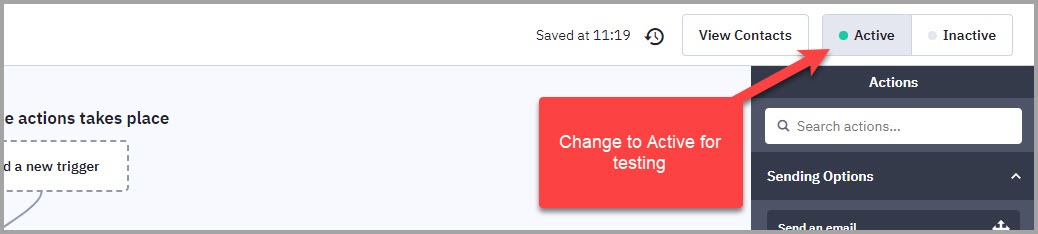 change automation to active