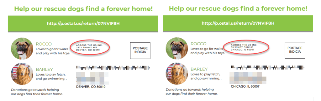 Variable Return Address Samples