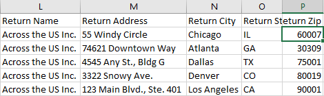 Variable Return Address Data Layout