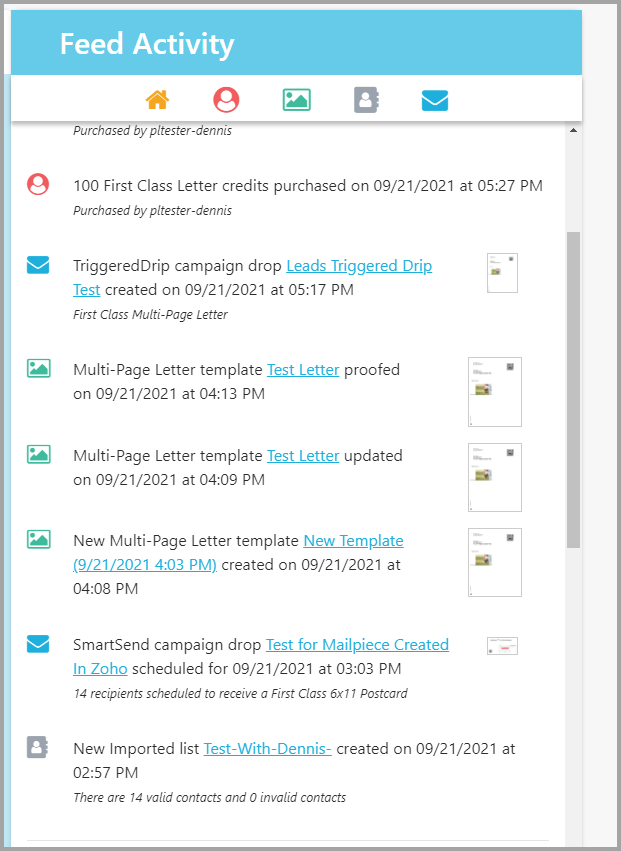 Feed activity 