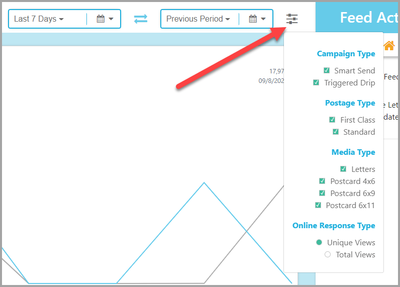 Activity report filtering