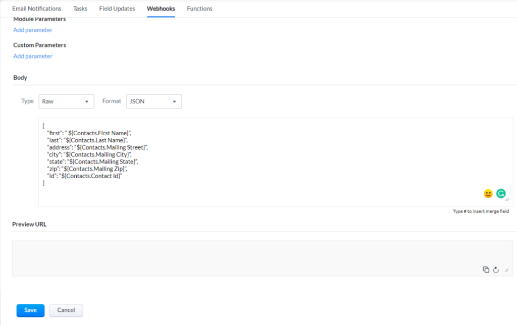 Webhook setup2