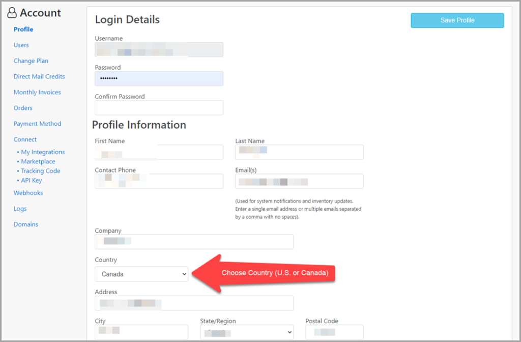 Choose Country Code In Profile