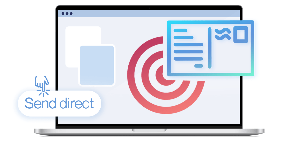 Dashboard for sending direct mail postcards