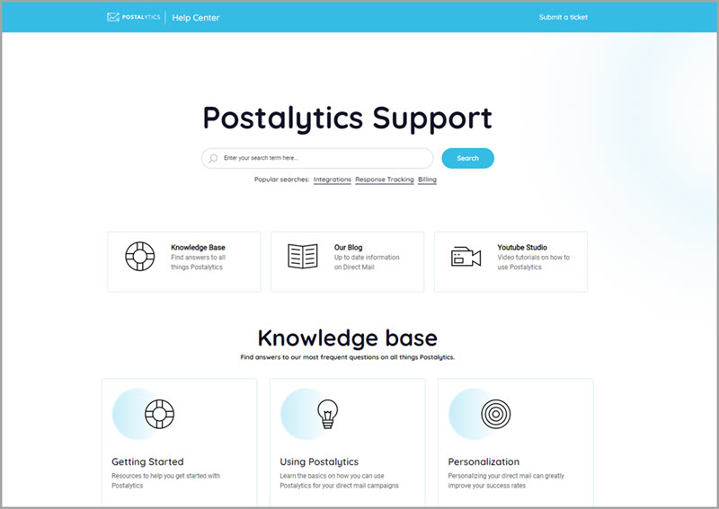 New Postalytics Help Center