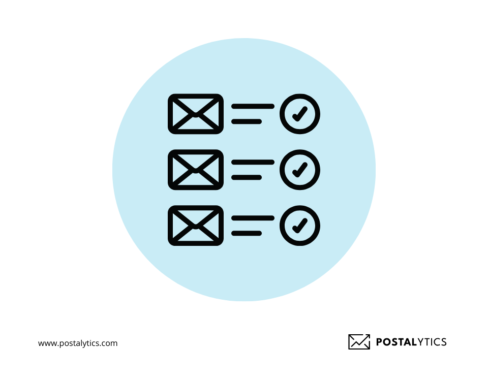 Icons symbolizing behavioral and interest-based audience segmentation for response-driven direct mail campaigns.