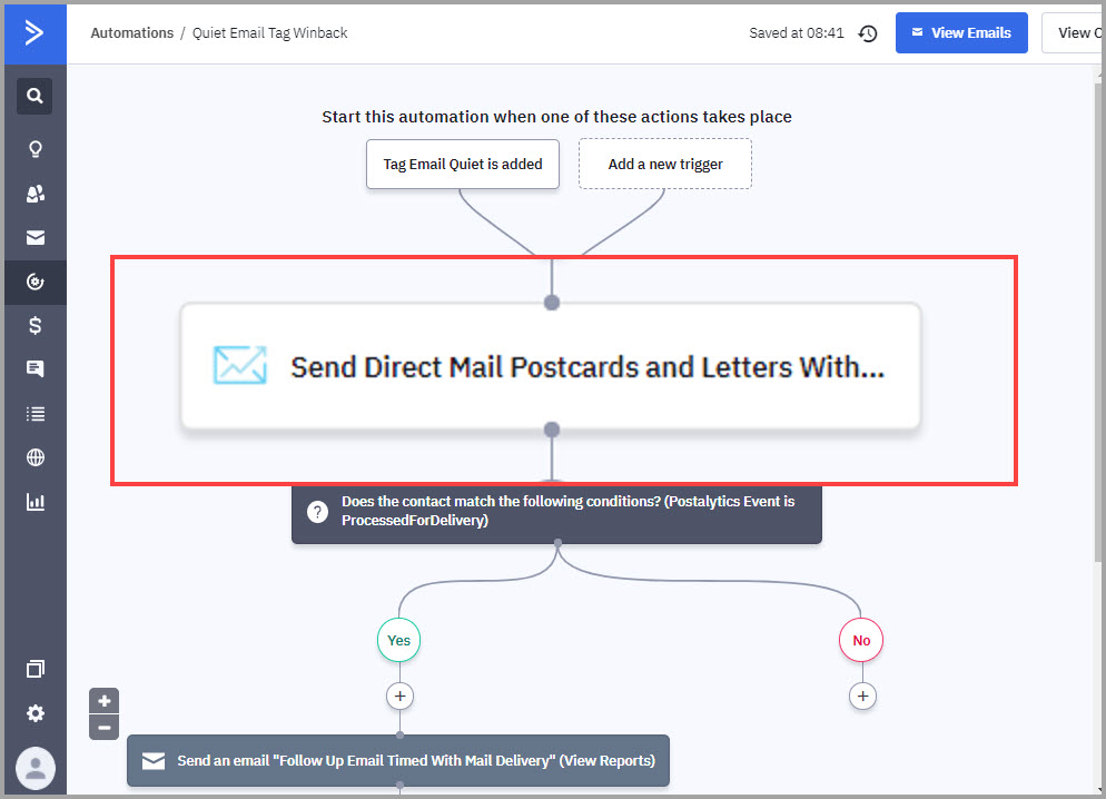 Email automation flowchart diagram