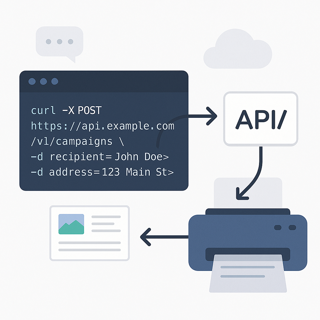 Direct Mail API generating mail