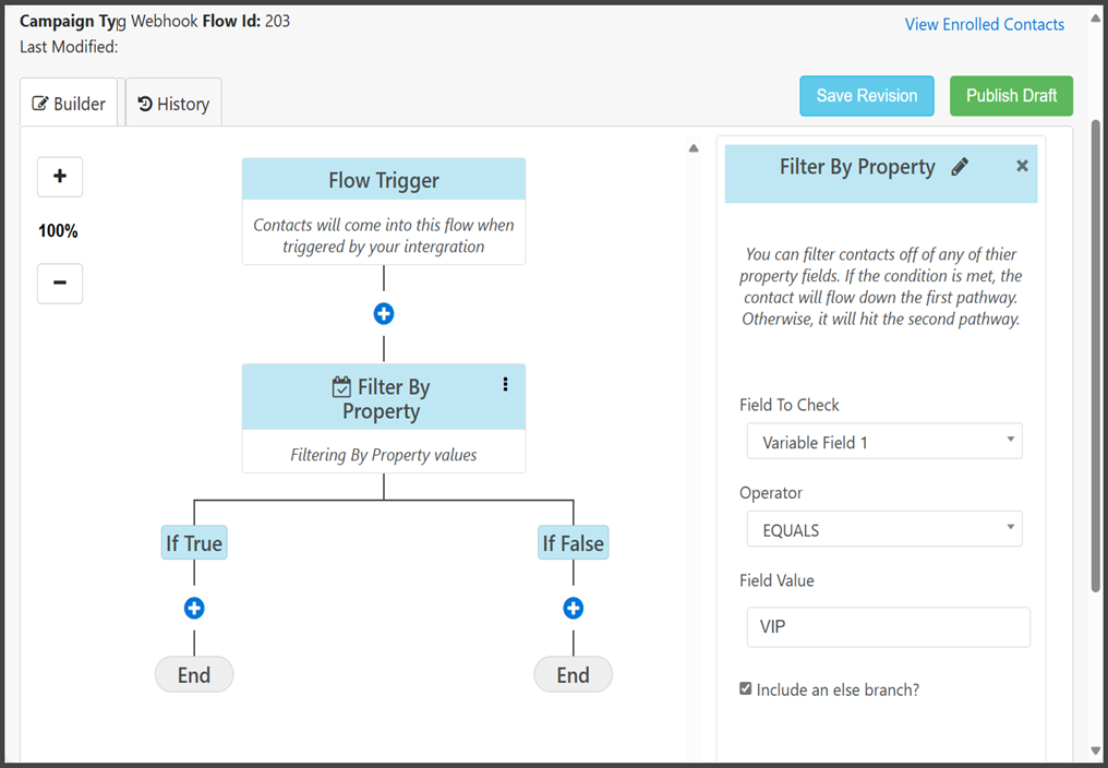Flows personalization filtering