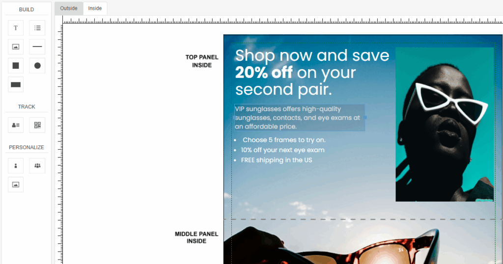 Tri-fold self-mailer template