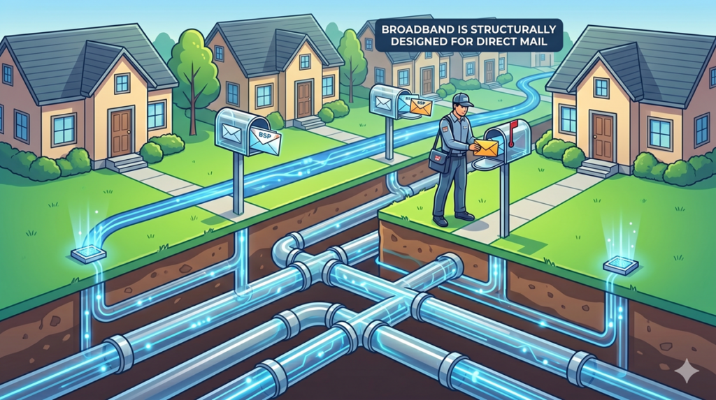 Broadband is Structurally Designed for Direct Mail